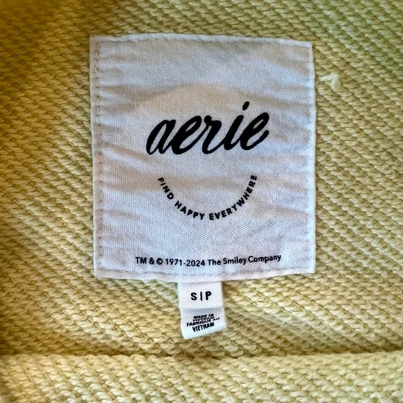 aerie Oversized Cotton Ribbed Sweater Sun Yellow Golden Glow Small - Picture 13 of 13
